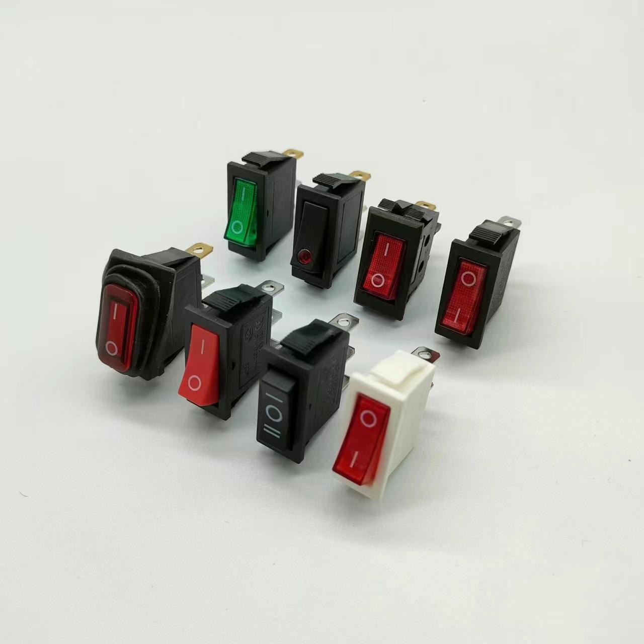 kcd1-4帶燈二檔三檔船型開關(guān)2腳4腳6腳船形翹板開關(guān)機(jī)械設(shè)備按鈕-阿里